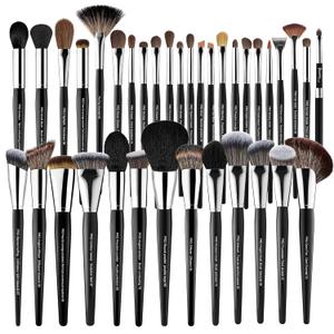 Bueart Design 36Pcs PRO Grade Natural Goat Hair Pony Bristles Makeup Brushes Set with Super Holder Professional-Grade Precision & Luxury Brush for beauty enthusiasts&professionals Makeup Artist