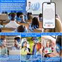 AI Real-Time Translation Earbuds-3-in-1 Wireless Bluetooth Translation Headphones for 144 Languages & Accents,Compatible with iOS & Android, Translation Device for Travel, Business, Learning (Black)