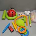 4 in 1 Musical Jump, Toss Ring Game, Baseball Toys and Stomping Launch Rocket Launcher for Kids Toys & Games with Remote, Indoor Outdoor Toys for Kids Ages 4-8 3-5 Baseball Party Favors Birthday Gift