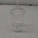 Small Glass Apothecary Jars with Lid, Clear Candy Jar with Lid, Cute Small Decorative Glass Jars for Wedding, Display and Home Decor, Glass Canisters (Height: 9", Diameter: 5") (22 Ounces)
