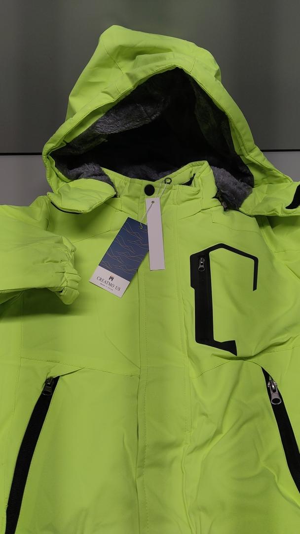 CREATMO US Boy's Waterproof Ski Jacket Warm Winter Snow Coat Windproof Snowboarding Rain Jacket 6/7Y