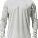 Roadbox Mens UPF 50+ UV Sun Protection Shirts Outdoor Long Sleeve SPF Rash Guard for Fishing Hiking Swimming Running, XL