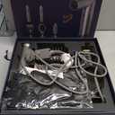 8 in 1 Hot Air Brush Hair Styler, High-Speed Hair Dryer Brush with Auto Wrap Curlers, Foldable Ionic Blow Dryer Brush for Fast Drying, Volumizing & Curling, Multi-Styling Tool (Gifts for Women) (Classic Grey)