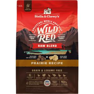 Stella & Chewy's Wild Red Raw Blend Kibble - Premium Freeze-Dried Raw Coated Dog Food - Perfect For Picky Eaters - High Protein Grain Free with 6 Poultry Sources - 21lb Bag BBD: Jun 12 2026