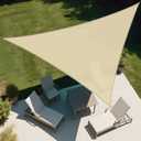 Sun Shade Sail 20' x 20' x 20' Triangle Canopy Awning Fabric Cloth Screen UV Block Heavy Duty Commercial Grade Outdoor Patio Carport (Beige)