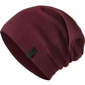Warm Slouchy Beanie Hat - Deliciously Soft Daily Beanie in Fine Knit (One Size-Large, Wine)