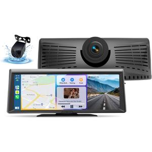 Wireless CarPlay Screen,8.1" Portable Touch Screen Car Stereo with 2K Dash