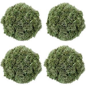 MyGift 3.5 Inch Decorative Boxwood Balls Topiary, Lifelike Artificial Foliage Greenery Faux Bowl Fillers, Set of 4