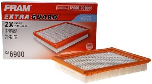FRAM Extra Guard CA6900 Replacement Engine Air Filter for Select Infiniti and Nissan Models, Provides Up to 12 Months or 12,000 Miles Filter Protection, White