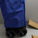 BEAU JARDIN Folding Push & Pull Beach Wagon 500 lbs Collapsible Foldable Wagons with Push Handle All Terrain Wheels Grocery Utility Camping Skiing Ice Fishing Sports Garden Wagon Cart Christmas Blue (Extra Large)