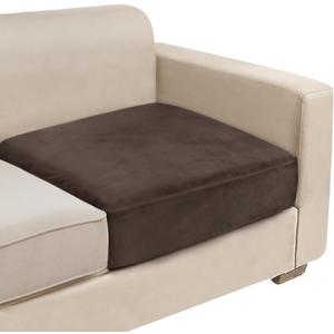 NAISI Couch Cushion Covers 1 Piece Velvet Stretch Sofa Seat Covers or Backrest Covers Soft Individual Couch Covers for Sectional Sofa(1 PC for Seat Cushion or Backrest,Brown)