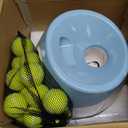 Automatic Dog Ball Launcher, Dog Ball Thrower Machine with 10-30Ft 3 Launching Distance, Interactive Toys for Small Dogs Indoor & Outdoor with 15 Mini Tennis Balls (2 inch) -Blue