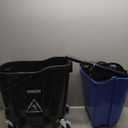 Carlisle FoodService Products Omnifit Mop Bucket with Side Press Wringer and Soiled Water Insert for Floor Cleaning, Kitchens, Restaurants, And Janitorial Use, Polypropylene (Pp), 35 Quarts, Black