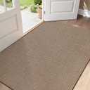 Color&Geometry Ultra-Thin Indoor Door Mat Entrance, 36"x56" Dark Beige