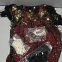 Women’S Sexy V-Neck Blue Sequin Flapper Fringe Mid-Calf Party Dress. Med short