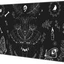 Moth Gaming Mouse Pad XL Halloween Elements Large Extended Non Slip Rubber Base Desk Mat Stitched Edge Keyboard Mat 31.5x11.8 Inch