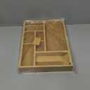 Lipper International 8397 Bamboo Wood Adjustable Drawer Organizer with 6 Removable Dividers, 12" x 17-1/2" x 1-7/8"