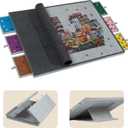 Tektalk 2000 Piece Foldable Jigsaw Puzzle Table with Cover, 3-Tilting-Angle Plateau, Lightweight Portable Felt Puzzle Board with 6 Sorting Drawers (Light Gray)