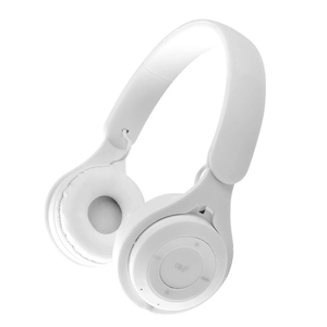  Headphone Wireless Head Mount Headphone TF Card Rechargeable Headset with Mic, White