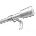 5/8” Diameter Curtain Rods 30-90 Inch, for 30-84 Inch Windows, Adjustable Splicing Silver Curtain Rods for Windows with Brackets, Window Rod Long Small Curtains Rod