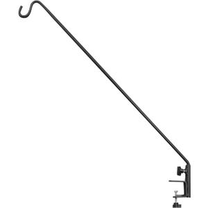 ERYTLLY Heavy Duty Deck Hook, Extensible and Adjustable Deck Hook with 2" Non Slip Horizontal Clamp for Hanging Bird Feeder, Plants, Suet Baskets,Wind Chimes,Lanterns and More