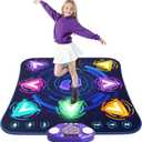 Dance Mat Toys for 3-12 Year Old Girls & Boys, Dance Mats with Light Up 8-Buttons & Wireless Bluetooth, Music Dance Toy with 5 Modes Game, Birthday Xmas Gifts for 3 4 5 6 7 8 9 10+ Year Old Girls Boys