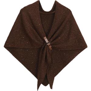 Cucuchy Style Women's Shawl Wraps Winter Open Front Knitted Poncho Sweater Scarf