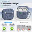 for AirPods 4 Case, Soft Silicone Airpod 4 Case Cover QUTE with Keychain & Cleaning Kit Compatible with AirPods 4th Generation 2024 for Women Girly, Anti-Scratch (Lavender Grey)