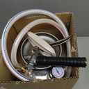 Happybuy 1.5 Gallon Stainless Steel Sprayer, 16" Wand&3.3FT Reinforced Hose, Hand Pump Sprayer with Pressure Gauge, Safety Valve&Adjustable Nozzle, Weed Sprayers for Lawn, Gardening & Sanitizing