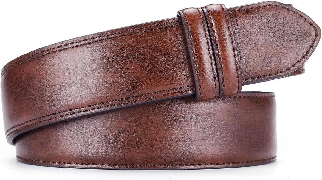 MACBORO Mechanic Work Belts for Men Without Buckle No Scratch Tsa Approved Non-Metal Hypoallergenic Belt 1.5"