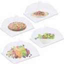 4 Pack Mesh Food Covers 14 inch, Large and Tall Food Covers, Pop-Up Mesh Food Covers Tent Umbrella for BBQs, Outdoors, Screen Tents, Parties Picnics