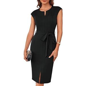 GRACE KARIN Women's Wear to Work Dresses Cap Sleeve Bodycon Midi Business Casual Outfits Office Attire Pencil Church Dress L
