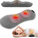 3-in-1 Electric Lumbar Support Pillow with Heat & Massage, Ergonomic Memory Foam Lower Back Massager for Pain Relief Deep Tissue, Smart Air Lift Technology, Ideal for Car/Bed/Sleeping/Office Chair