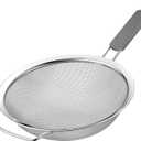 9" Large Extra Fine Mesh Strainer with Thermo Plastic Rubber Handle - Sieve Fine Mesh Stainless Steel - Ideal to Strain Pasta, Quinoa and Rice