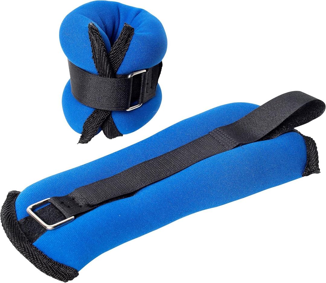 Tone Fitness Ankle/Wrist Weights, Blue 1LB Set