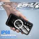ANTSHARE for Samsung Galaxy S26 Case Waterproof, Built-in Lens & Screen Protector, [Compatible with MagSafe] Shockproof Dropproof Dustproof Full Body Phone Case for S26 6.3"-Black/Clear
