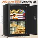 3.0 Cubic Feet Fireproof Safe Box with Key Lock, Hidden Steel Security Box with Removable Shelf for Cash, Documents and Passports, Personal Safes for Home/Office, 12.2"D x 13.78"W x 19.68"H