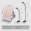 Red Light Therapy Stand - Universal Mobile Stand for Red Light Therapy Panel & Near Infrared Light Devices, Heavy-Duty Holder Adjustable Height & Any-Angle, 360 Swivel Wheel
