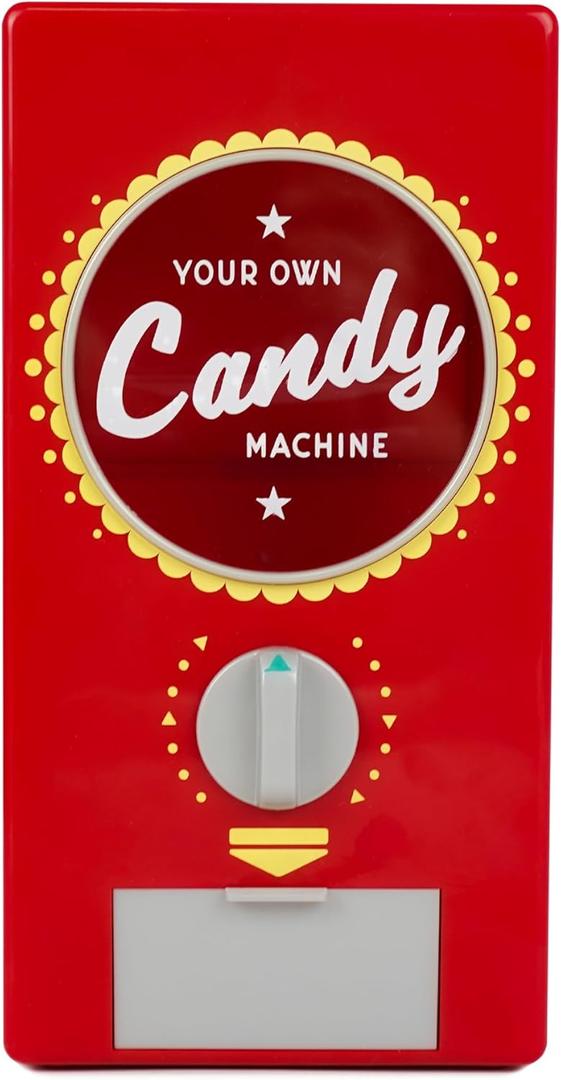 Retro Candy Dispenser,Candy Machine- Gumball & Nut Dispenser for Coffee Bean Nuts,Fun Vending Machine for Home or Office,White Elephant Gifts,Stocking Stuffers for Family,3+YEAR (Red)
