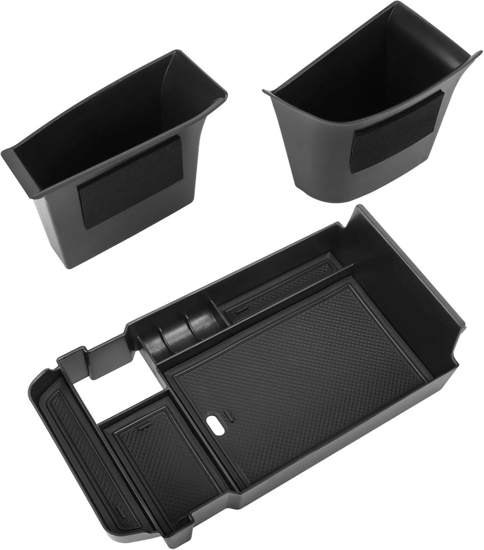 Center Console Organizer Compatible with 2020-2025 Mazda CX-30 Accessories, 2PC Armrest Tray with Driver and Front Passenger Side Door Handle Organizer Storage Pocket Insert