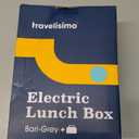 TRAVELISIMO Electric Lunch Box for Adults 100W Heated Lunch Box For Men 1.5L Stainless Steel Portable Food Warmer, 12/24/110V Electric Food Warmers for Travel & Work Loncheras Para Hombres de Trabajo (Gray)