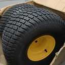 AR-PRO 20x10.00-8 Tubeless Lawn Mower Tire and Wheel Assembly (2-Pack), 4-Ply Rear Tire with Steel Rim, 3/4" Bore & 3/16" Keyway, 3.5" Offset Hub, S-Turf Tread, Riding Lawn Mower & Garden Tractor