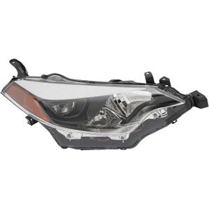 HalogenLED Headlight for Toyota Corolla 2014 2015 2016,Front Left Driver Side/Right Passenger Side Headlamps,Clear Lens Black Housing Head Lights Direct Replacement,8115002E60,8111002E60 (Right)