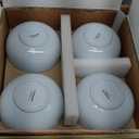 KINGSTONE Bone China Dinnerware Sets, 12-Piece Dinnerware Set for 4, Lightweight Durable, Dishwasher Safe, Tableware for Daily Use with Elegant Design, Blue