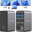 TobenONE Laptop Docking Station with 2 HDMI/DP, Docking Station 3 Monitors with Power Supply 100W, 7 USB-C/A Ports,Ethernet,Compatible for Thunderbolt 4/3 Windows/Dell/HP/Lenovo