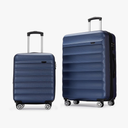 2pcs Anti-scratch ABS Hardside blue luggage Carry-On 20inch and 28inch Lightweight Spinner Suitcase