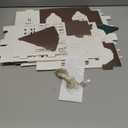 Geelin 7 Pcs Christmas Village Sets with USB LED Include 5 LED Paper Christmas Village Houses and 2 Xmas Trees DIY Crafts Xmas Houses Decoration for Mantel Winter Holiday Party Desktop Table Scene