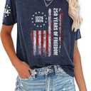 Womens 4th of July Shirt USA Flag Crop Tank Tops Patriotic Sleeveless Independence Day Graphic Tee (L)