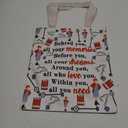 FEELMEM Waitress Musical Gift Behind You All Your Memories Waitress Tote Bag Musical Theater Shopping Bag 15x13 inch