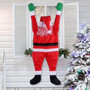 3.9 FT Hanging Santa Claus Outdoor Christmas Decorations Outside Large Christmas Decor from Roof Gutter Window